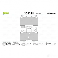 Тормозные колодки дисковые, комплект VALEO 302318 ZF 74SH 1437878271 - Изображение 2