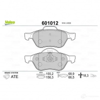Тормозные колодки дисковые, комплект VALEO 233507 4OSL C2 601012 3276426010122 - Изображение 2