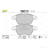 Тормозные колодки дисковые, комплект VALEO 233158 J49B 78Y 598715 3276425987159 - Изображение 2