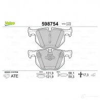 Тормозные колодки дисковые, комплект VALEO S6 5YPVS 233189 3276425987548 598754 - Изображение 2