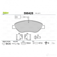 Тормозные колодки дисковые, комплект VALEO 7307 6 232901 598428 9WNIO - Изображение 2