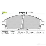 Тормозные колодки дисковые, комплект VALEO 598452 23 420 232925 3KWME4 - Изображение 2