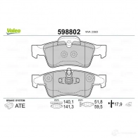 Тормозные колодки дисковые, комплект VALEO 598802 233223 3276425988026 RZK 57 - Изображение 2