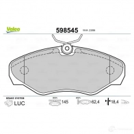 Тормозные колодки дисковые, комплект VALEO 2 3099 598545 233013 AT1AM - Изображение 2