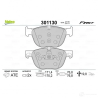 Тормозные колодки дисковые, комплект VALEO 223438 301130 3276423011306 F2U NK - Изображение 2