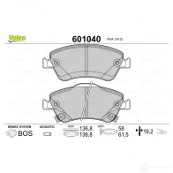 Тормозные колодки дисковые, комплект VALEO 233531 3276426010405 GV ERSY 601040 - Изображение 2
