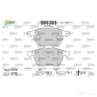 Тормозные колодки дисковые, комплект VALEO 598303 13CBF 2 1911 232805 - Изображение 2