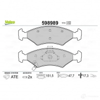 Тормозные колодки дисковые, комплект VALEO GO FPW 3276425989894 598989 233366 - Изображение 2