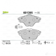 Тормозные колодки дисковые, комплект VALEO EV G5EK 601395 3276426013956 1206092380 - Изображение 2
