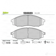 Тормозные колодки дисковые, комплект VALEO 598889 JD80W2 D 233307 3276425988897 - Изображение 2