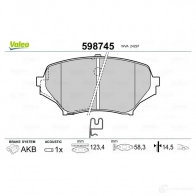 Тормозные колодки дисковые, комплект VALEO TTQ8 J 233181 598745 3276425987456 - Изображение 2
