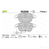 Тормозные колодки дисковые, комплект VALEO 1205903164 G35 BE8W 3276423020988 302098 - Изображение 2