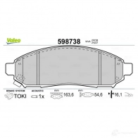Тормозные колодки дисковые, комплект VALEO UMM8 3JU 598738 3276425987388 233174 - Изображение 2