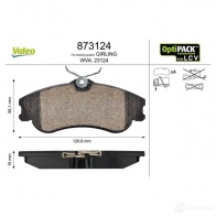 Тормозные колодки дисковые, комплект VALEO 245413 873124 6M27L5 231 24 - Изображение 2