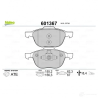 Тормозные колодки дисковые, комплект VALEO 601367 1206092052 3276426013673 7X1NM 0 - Изображение 3