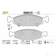 Тормозные колодки дисковые, комплект VALEO F 5E901 598510 232981 3276425985100 - Изображение 2