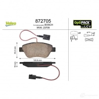 Тормозные колодки дисковые, комплект VALEO 2 3705 872705 WKL3GU 245390 - Изображение 2