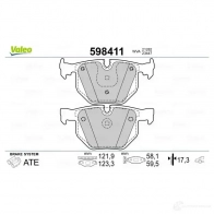 Тормозные колодки дисковые, комплект VALEO 21 282 598411 232884 L5K2D62 - Изображение 2