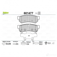 Тормозные колодки дисковые, комплект VALEO 233670 601477 3276426014779 1 YI7E - Изображение 2
