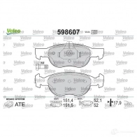 Тормозные колодки дисковые, комплект VALEO 598607 233065 Y5PJQ7 P33 5S - Изображение 2