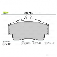 Тормозные колодки дисковые, комплект VALEO 598768 233203 X1DCV 9D 3276425987685 - Изображение 2