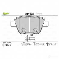 Тормозные колодки дисковые, комплект VALEO 601137 233573 3276426011372 O2W WX9 - Изображение 2