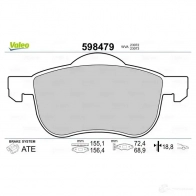 Тормозные колодки дисковые, комплект VALEO 232952 2307 2 598479 FZSUWD - Изображение 2