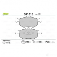 Тормозные колодки дисковые, комплект VALEO FW4TX Y 3276426015189 1206093232 601518 - Изображение 2