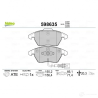 Тормозные колодки дисковые, комплект VALEO 2 3587 598635 233089 IP1O9 - Изображение 2