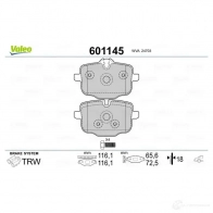 Тормозные колодки дисковые, комплект VALEO 601145 233578 Y560 J0 3276426011457 - Изображение 2