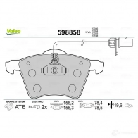 Тормозные колодки дисковые, комплект VALEO BVIE7 2 3034 233278 598858 - Изображение 2