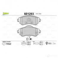 Тормозные колодки дисковые, комплект VALEO 3276426012935 VL 5G7 601293 233600 - Изображение 2