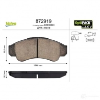 Тормозные колодки дисковые, комплект VALEO 245404 YZRH6 2391 9 872919 - Изображение 2