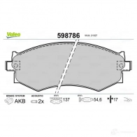 Тормозные колодки дисковые, комплект VALEO 233216 3276425987869 598786 CNS EI - Изображение 2
