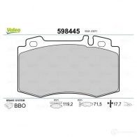 Тормозные колодки дисковые, комплект VALEO 232918 4HFNTQ 598445 23 271 - Изображение 2