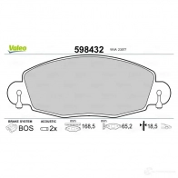 Тормозные колодки дисковые, комплект VALEO 2357 7 1D2984 232905 598432 - Изображение 2