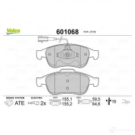 Тормозные колодки дисковые, комплект VALEO QG 7CX 601068 1206090132 3276426010689 - Изображение 2
