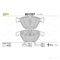Тормозные колодки дисковые, комплект VALEO 601357 1206091974 3276426013574 AG YAN - Изображение 2