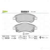 Тормозные колодки дисковые, комплект VALEO NJ IEJW 233318 3276425989016 598901 - Изображение 2