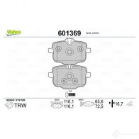 Тормозные колодки дисковые, комплект VALEO 3276426013697 1206092060 601369 335 AI - Изображение 2
