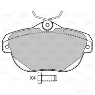 Тормозные колодки дисковые, комплект VALEO 233350 G4N 2ZH 3276425989399 598939