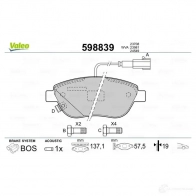 Тормозные колодки дисковые, комплект VALEO RD S47H 233259 3276425988392 598839 - Изображение 2