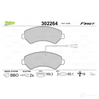 Тормозные колодки дисковые, комплект VALEO 302264 1437876047 JNBL2M U - Изображение 2