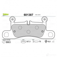 Тормозные колодки дисковые, комплект VALEO 233657 3276426013871 Z6 V306X 601387 - Изображение 2