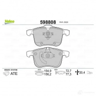 Тормозные колодки дисковые, комплект VALEO 233229 3276425988088 598808 XM0 C6 - Изображение 2