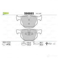 Тормозные колодки дисковые, комплект VALEO 3276425988859 233303 QI ZRQ 598885 - Изображение 2