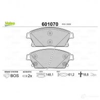 Тормозные колодки дисковые, комплект VALEO 3276426010702 601070 1206090144 0CSLH VZ - Изображение 2