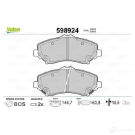 Тормозные колодки дисковые, комплект VALEO 233337 3276425989245 598924 P GQZTP - Изображение 2