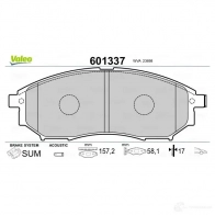 Тормозные колодки дисковые, комплект VALEO 601337 X0WQ 4 233637 3276426013376 - Изображение 2