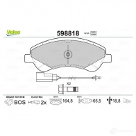 Тормозные колодки дисковые, комплект VALEO 2981 8 598818 233239 YDU5QU - Изображение 2